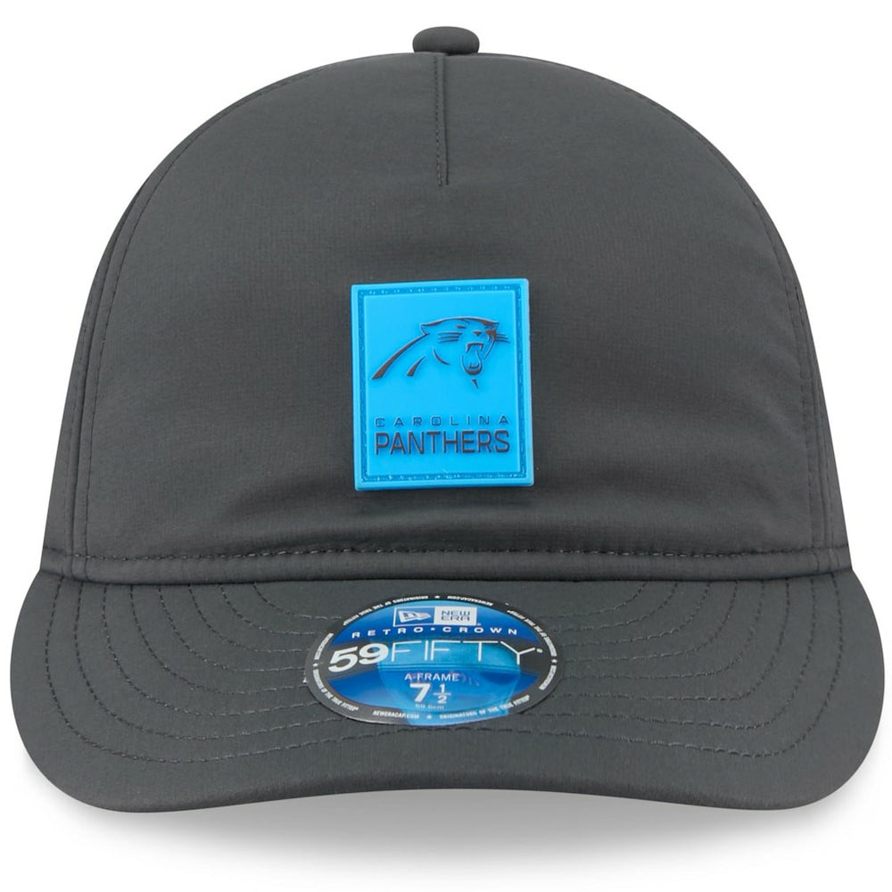 Carolina Panthers New Era 2025 Sideline Cold Weather Retro Crown 59FIFTY Fitted Hat Charcoal