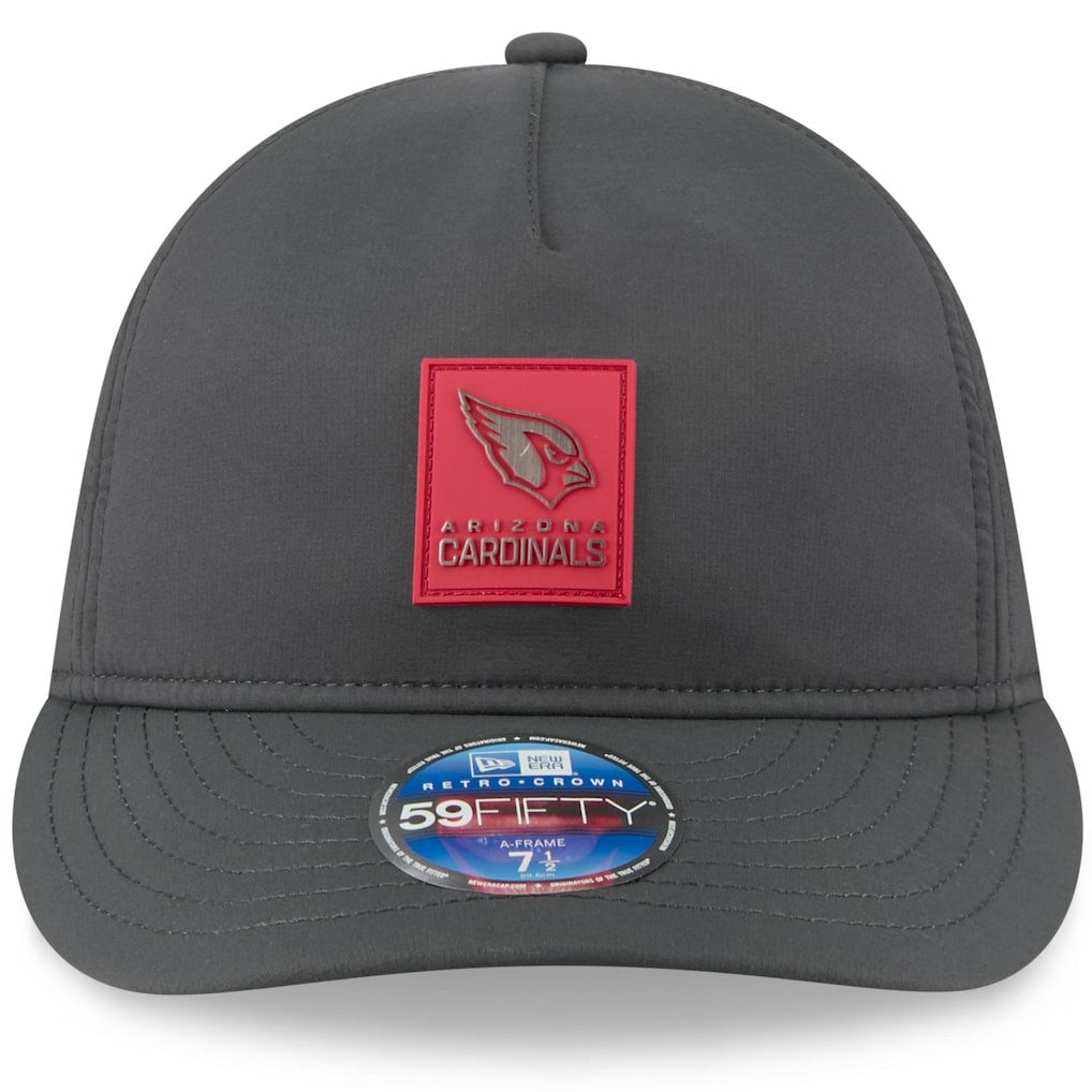 Arizona Cardinals New Era 2025 Sideline Cold Weather Retro Crown 59FIFTY Fitted Hat Charcoal