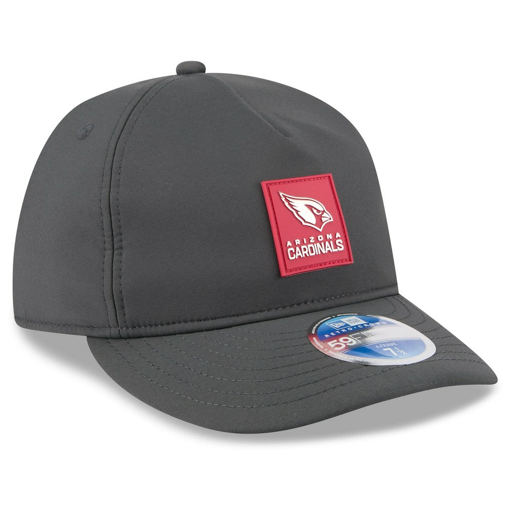 Arizona Cardinals New Era 2025 Sideline Cold Weather Retro Crown 59FIFTY Fitted Hat Charcoal