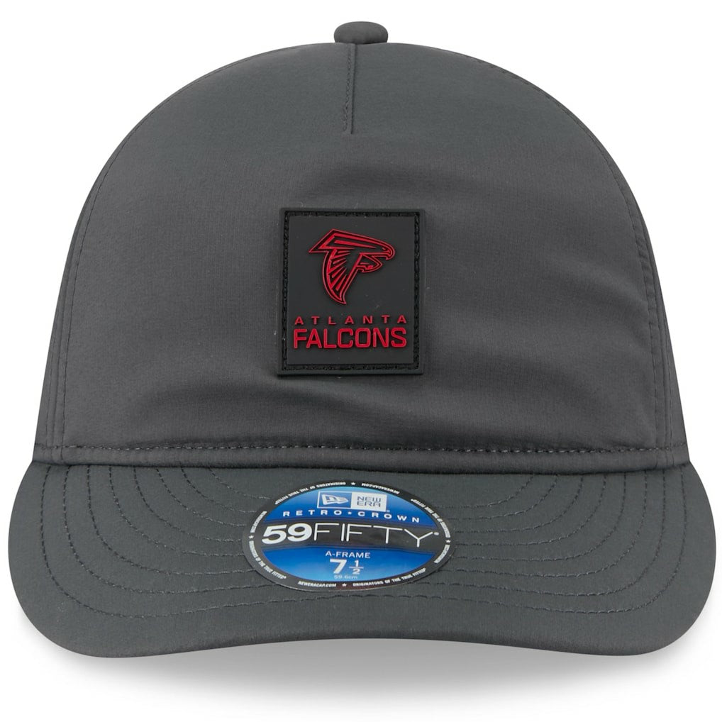Atlanta Falcons New Era 2025 Sideline Cold Weather Retro Crown 59FIFTY Fitted Hat Charcoal