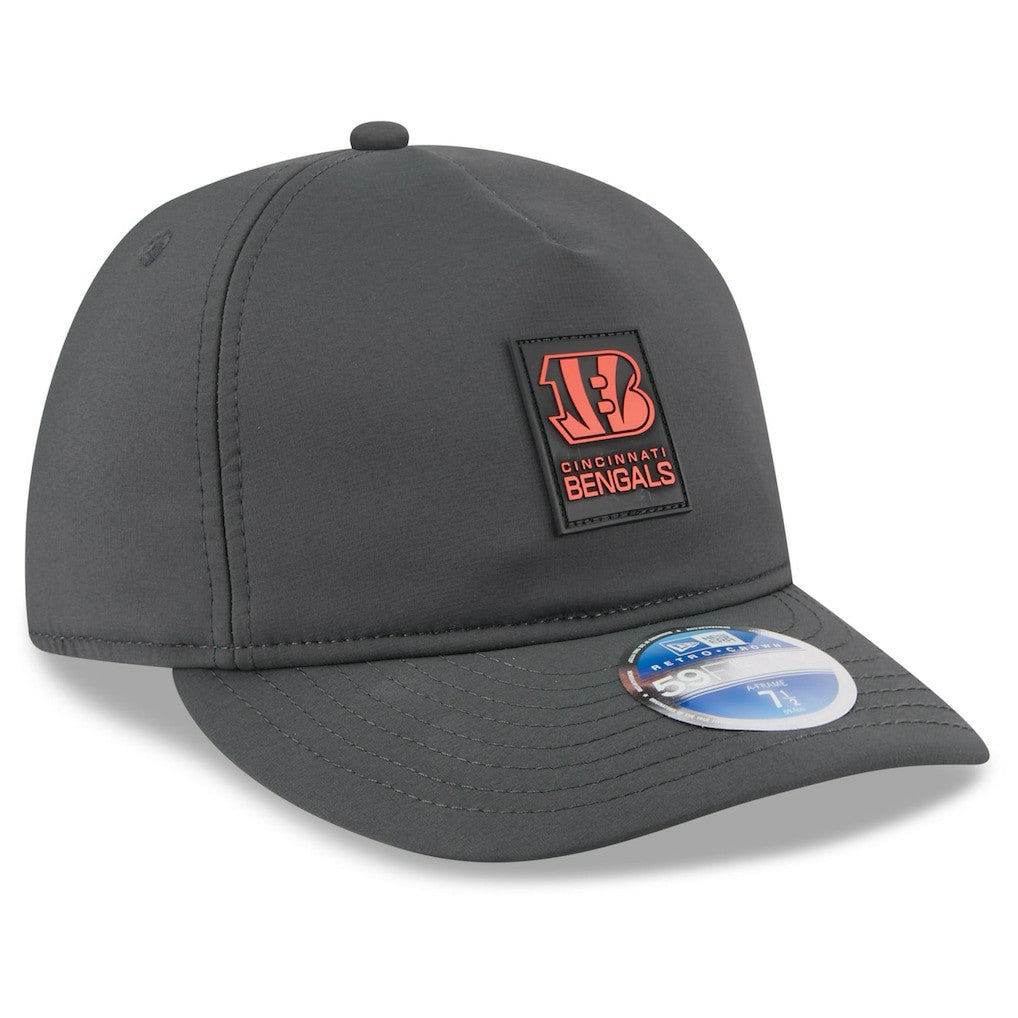 Cincinnati Bengals New Era 2025 Sideline Cold Weather Retro Crown 59FIFTY Fitted Hat Charcoal