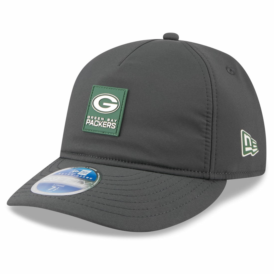 Green Bay Packers New Era 2025 Sideline Cold Weather Retro Crown 59FIFTY Fitted Hat Charcoal