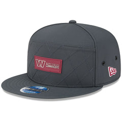 Washington Commanders New Era 2025 Sideline Cold Weather Split Panel 9FIFTY Snapback Hat Charcoal