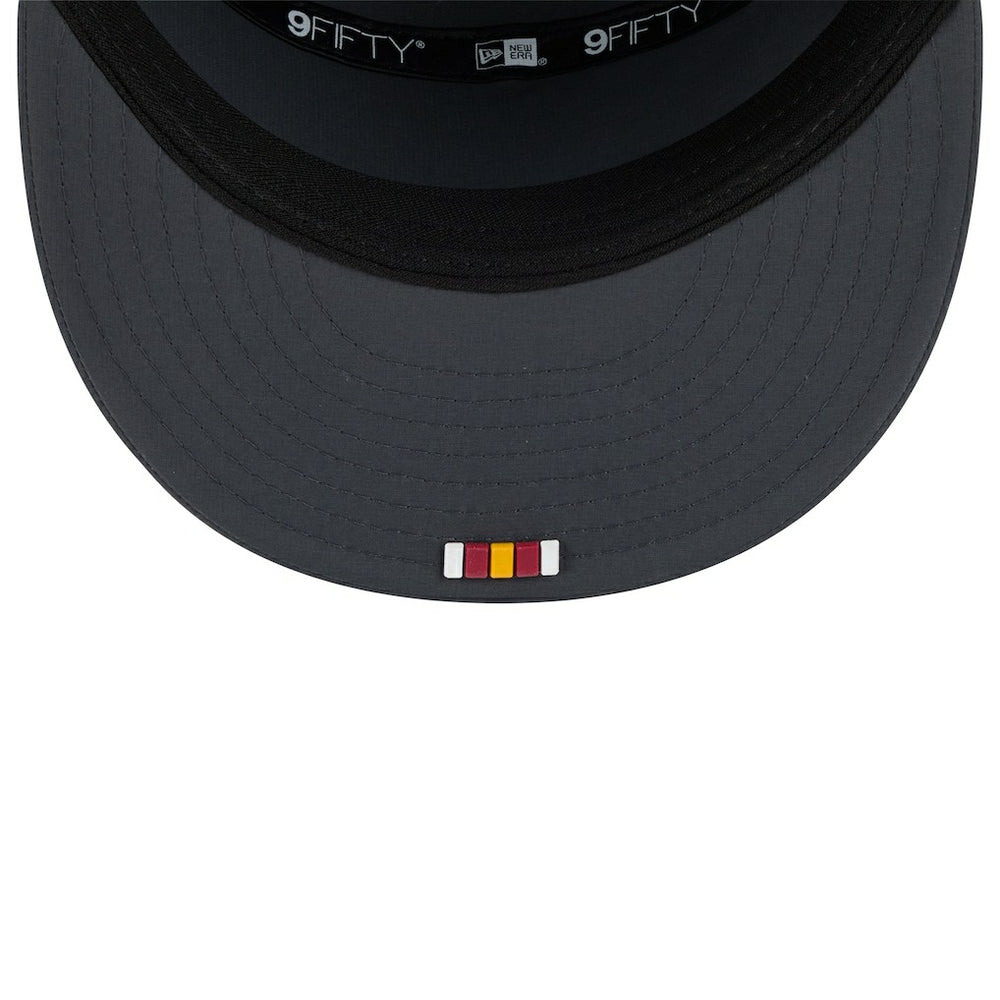 Washington Commanders New Era 2025 Sideline Cold Weather Split Panel 9FIFTY Snapback Hat Charcoal