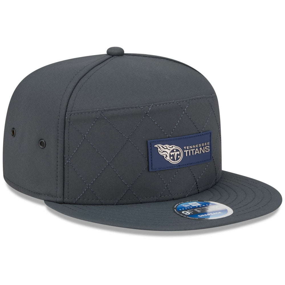 Tennessee Titans New Era 2025 Sideline Cold Weather Split Panel 9FIFTY Snapback Hat Charcoal