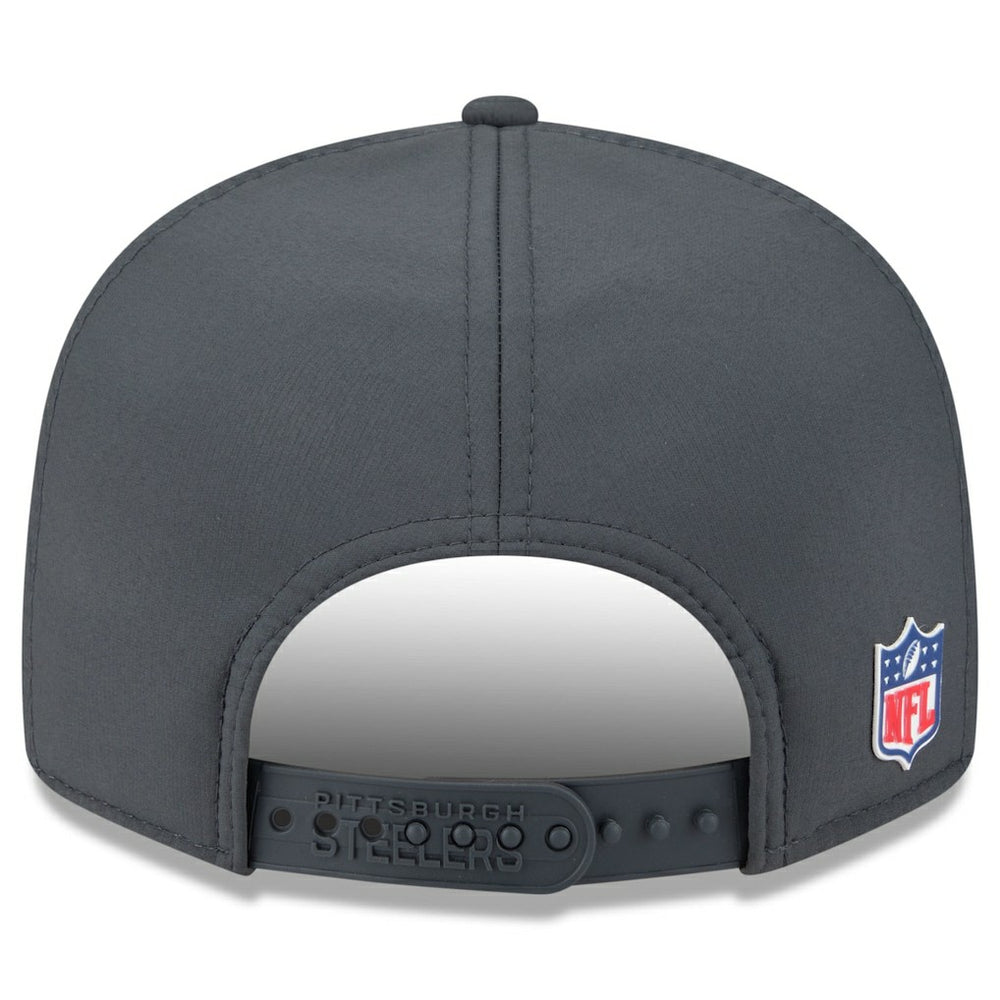 Pittsburgh Steelers New Era 2025 Sideline Cold Weather Split Panel 9FIFTY Snapback Hat Charcoal