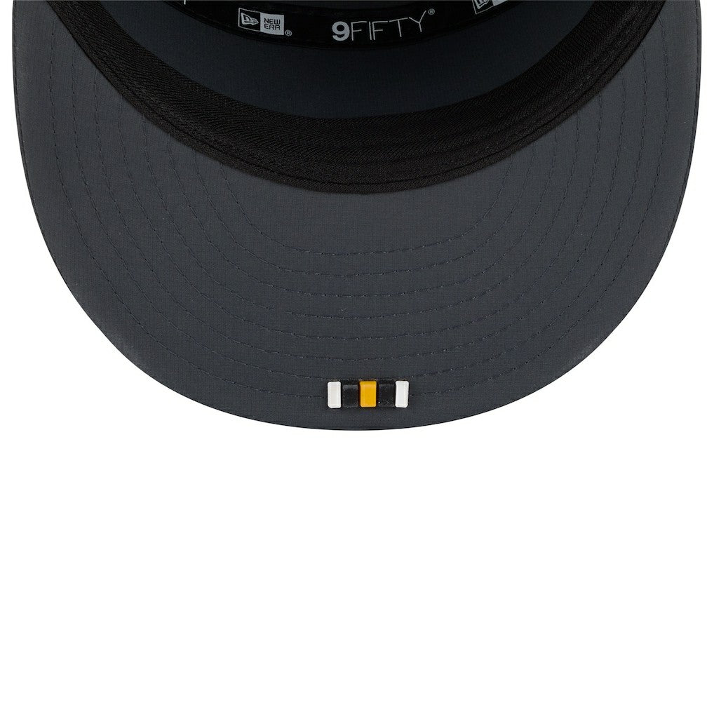 Pittsburgh Steelers New Era 2025 Sideline Cold Weather Split Panel 9FIFTY Snapback Hat Charcoal