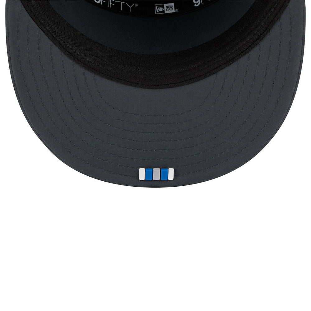Detroit Lions New Era 2025 Sideline Cold Weather Split Panel 9FIFTY Snapback Hat Charcoal