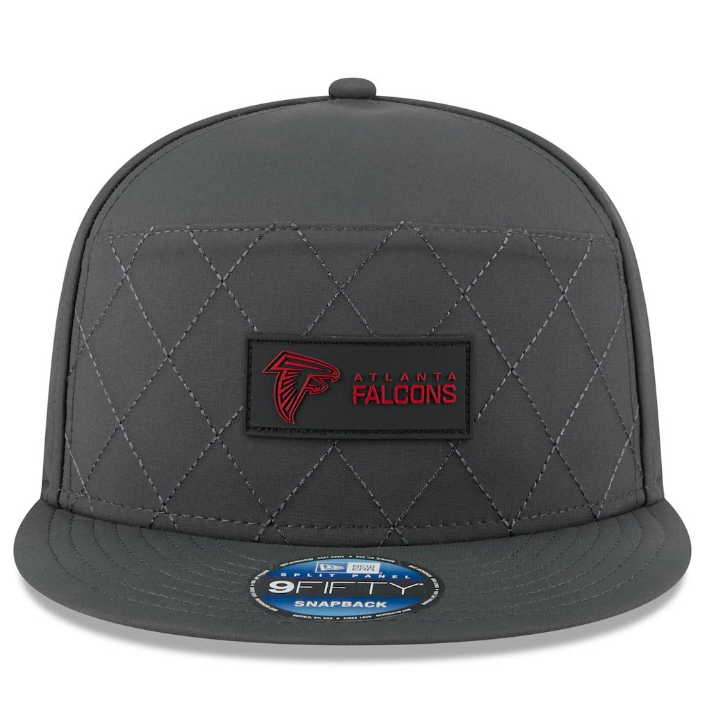 Atlanta Falcons New Era 2025 Sideline Cold Weather Split Panel 9FIFTY Snapback Hat Charcoal