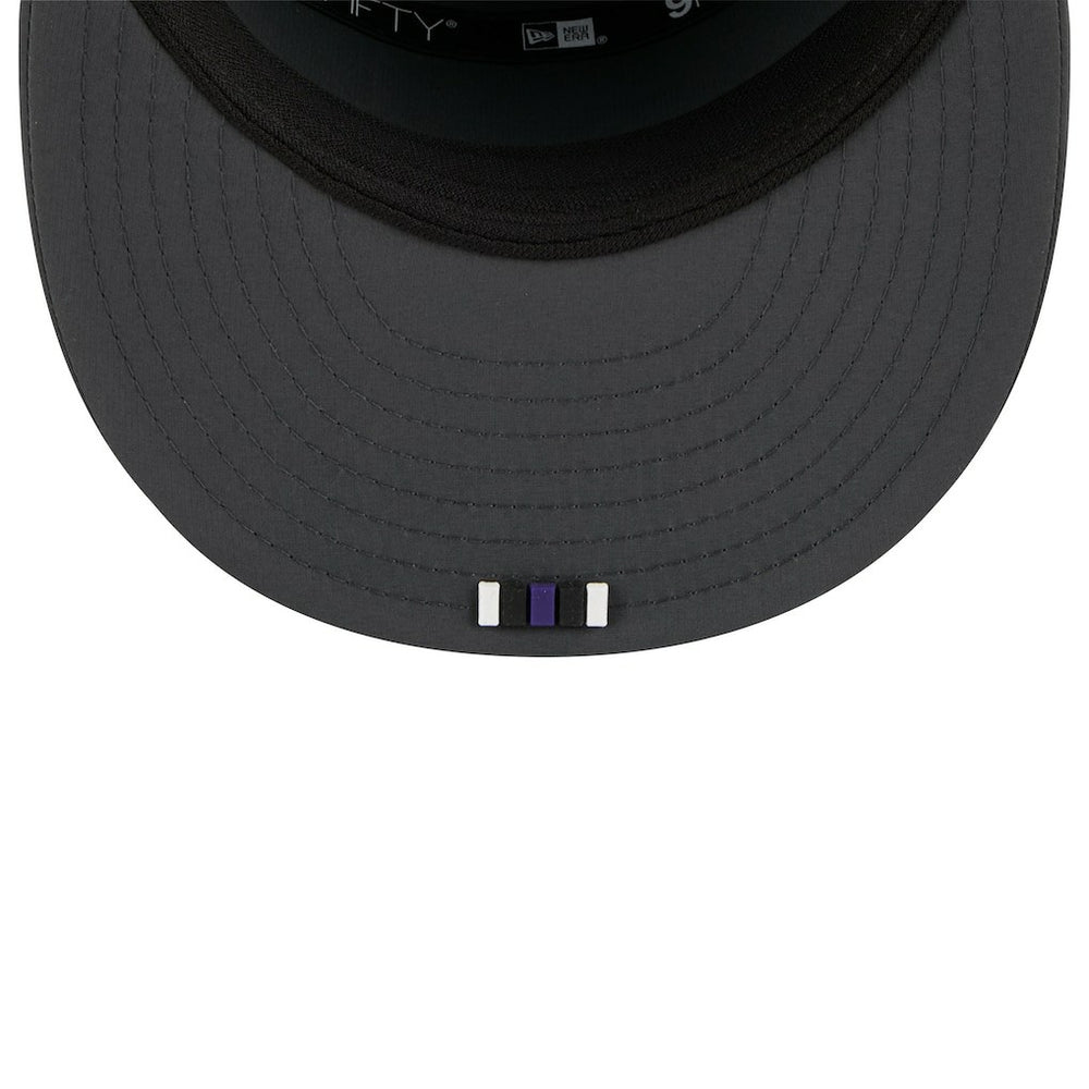 Baltimore Ravens New Era 2025 Sideline Cold Weather Split Panel 9FIFTY Snapback Hat Charcoal