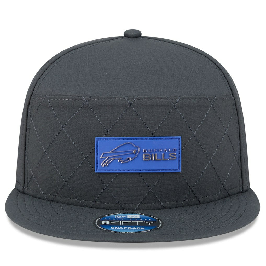 Buffalo Bills New Era 2025 Sideline Cold Weather Split Panel 9FIFTY Snapback Hat Charcoal