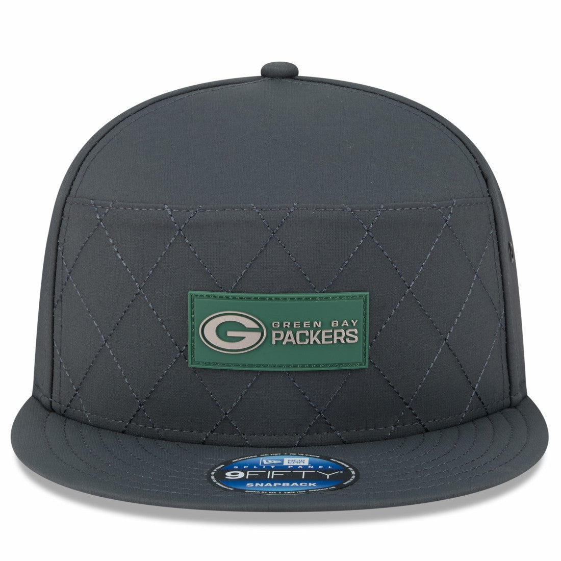 Green Bay Packers New Era 2025 Sideline Cold Weather Split Panel 9FIFTY Snapback Hat Charcoal