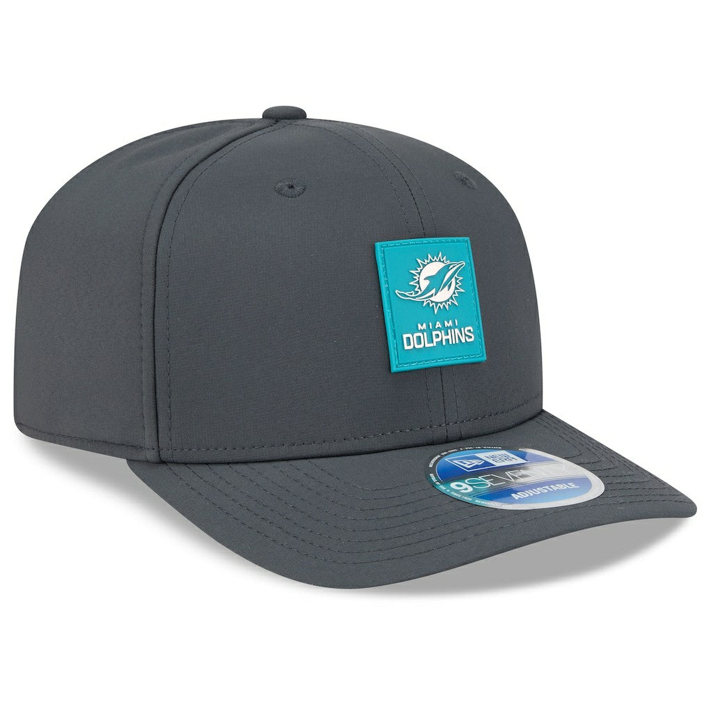 Miami Dolphins New Era 2025 Sideline Cold Weather 9SEVENTY Adjustable Hat Charcoal