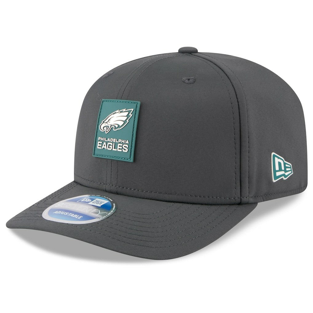 Philadelphia Eagles New Era 2025 Sideline Cold Weather 9SEVENTY Adjustable Hat Charcoal