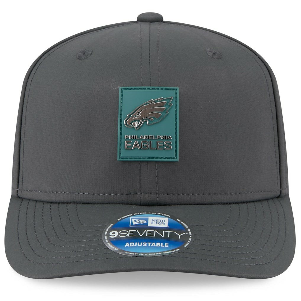 Philadelphia Eagles New Era 2025 Sideline Cold Weather 9SEVENTY Adjustable Hat Charcoal