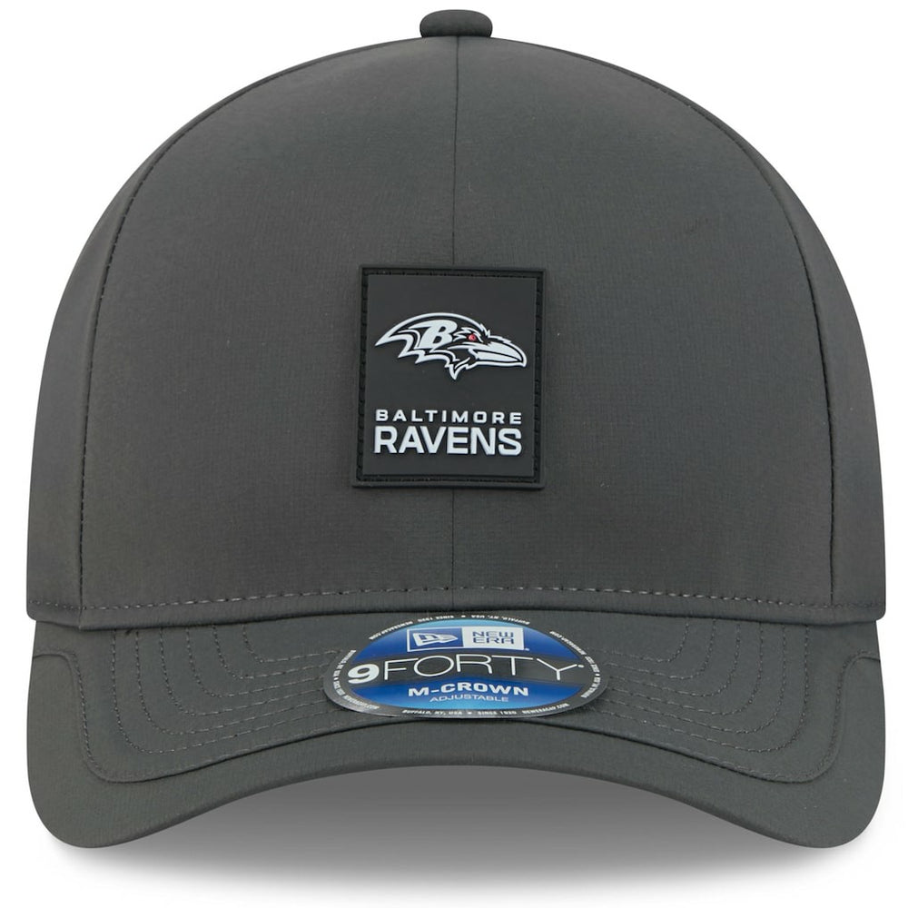 Baltimore Ravens New Era 2025 Sideline Cold Weather 9FORTY M-Crown Adjustable Hat Charcoal