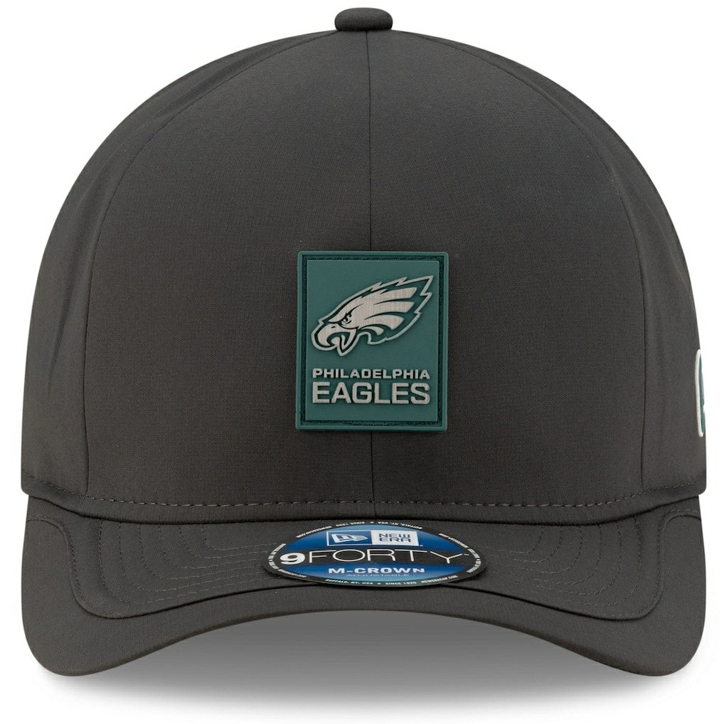 Philadelphia Eagles New Era 2025 Sideline Cold Weather 9FORTY M-Crown Adjustable Hat Charcoal