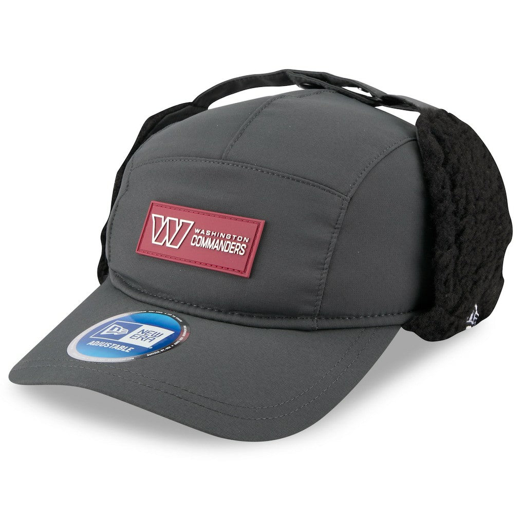 Washington Commanders New Era 2025 Sideline Cold Weather Runner Dog Ear Adjustable Hat Charcoal