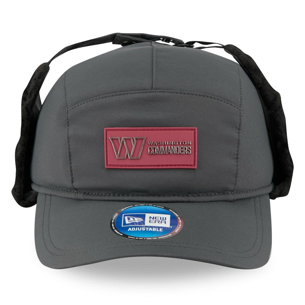 Washington Commanders New Era 2025 Sideline Cold Weather Runner Dog Ear Adjustable Hat Charcoal