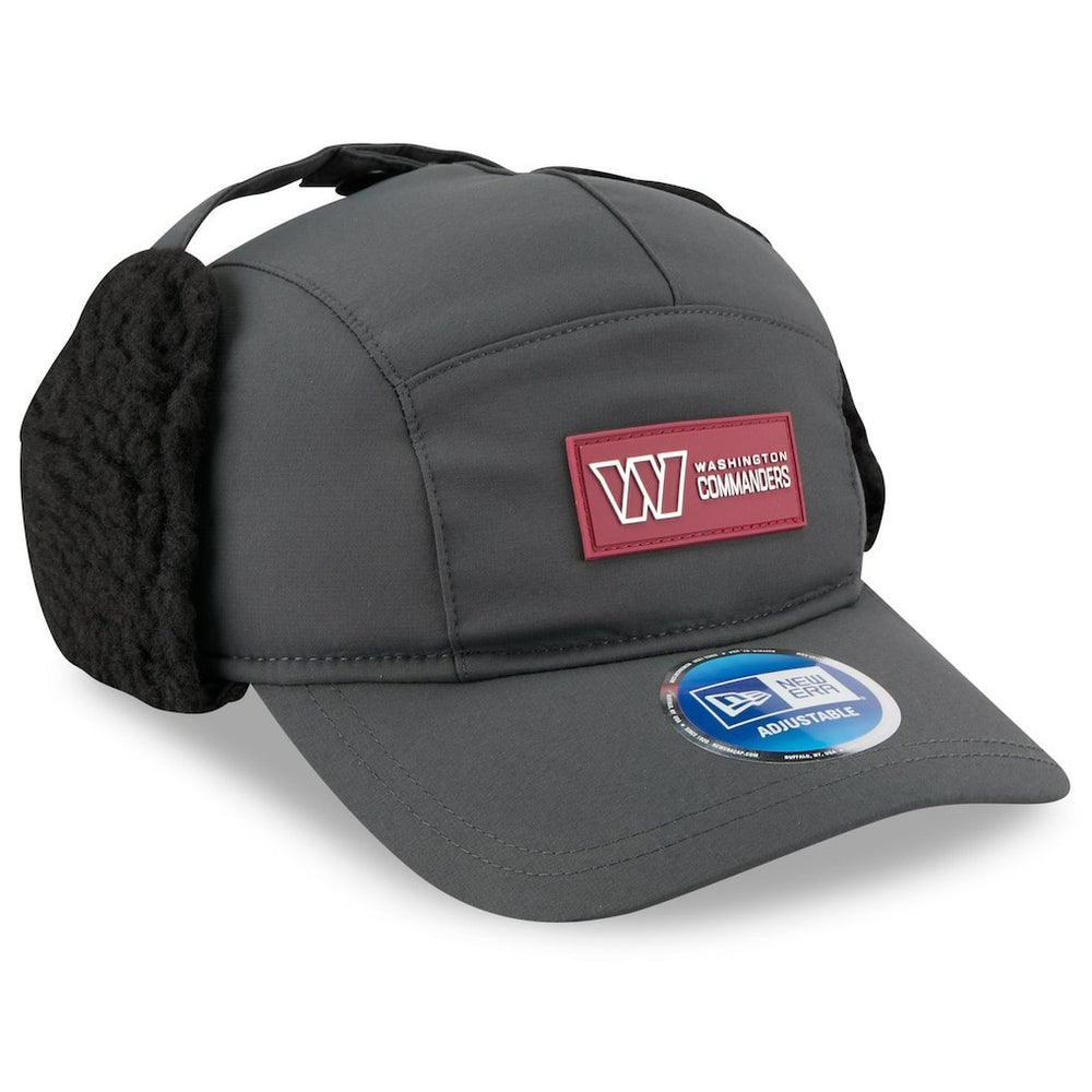 Washington Commanders New Era 2025 Sideline Cold Weather Runner Dog Ear Adjustable Hat Charcoal