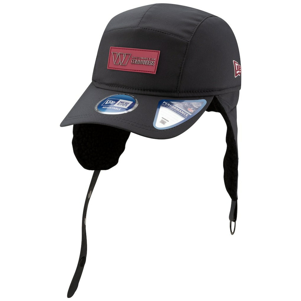 Washington Commanders New Era 2025 Sideline Cold Weather Runner Dog Ear Adjustable Hat Charcoal