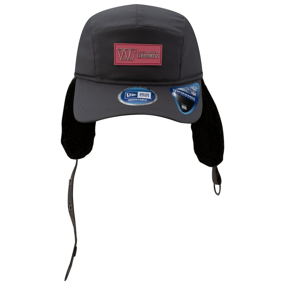 Washington Commanders New Era 2025 Sideline Cold Weather Runner Dog Ear Adjustable Hat Charcoal