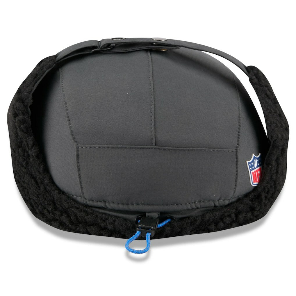 Detroit Lions New Era 2025 Sideline Cold Weather Runner Dog Ear Adjustable Hat Charcoal