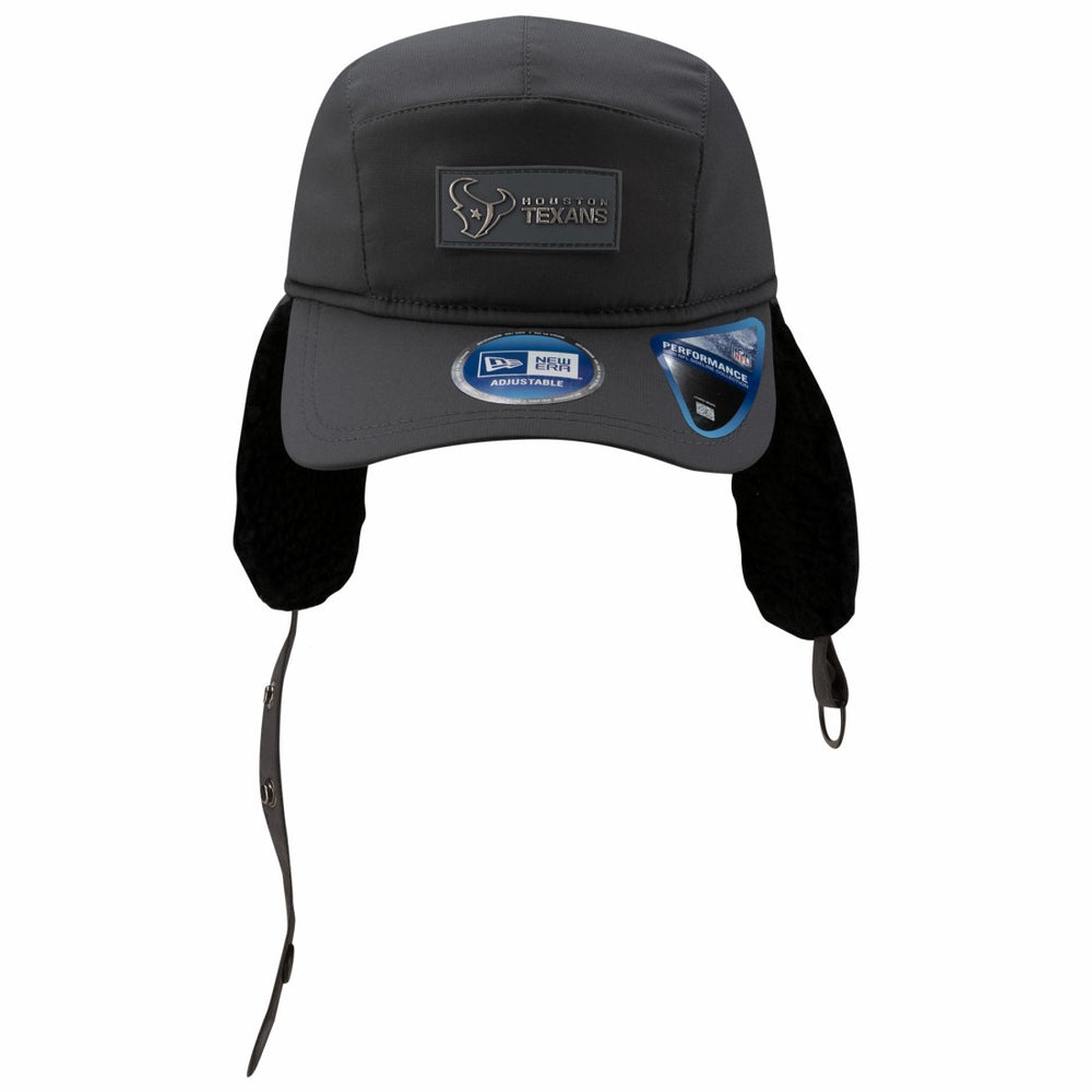 Houston Texans New Era 2025 Sideline Cold Weather Runner Dog Ear Adjustable Hat Charcoal