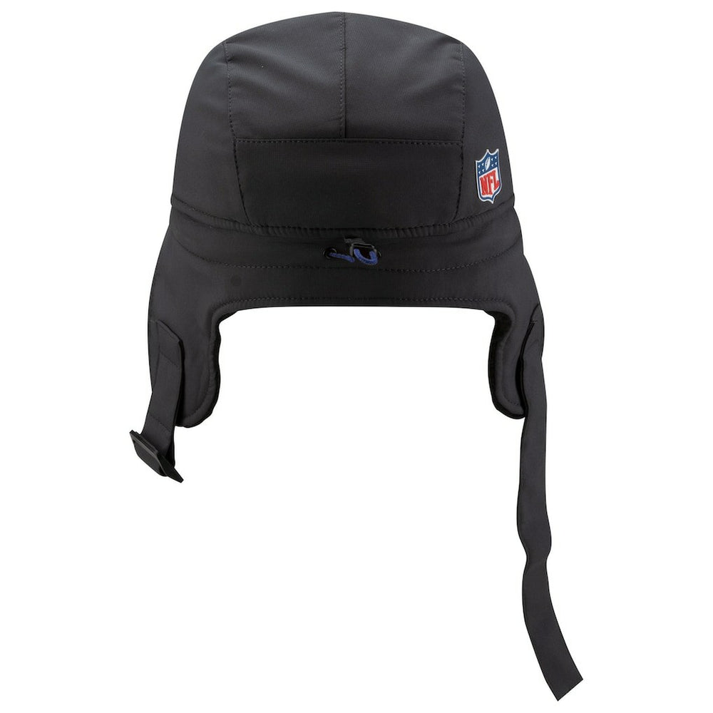 Indianapolis Colts New Era 2025 Sideline Cold Weather Runner Dog Ear Adjustable Hat Charcoal