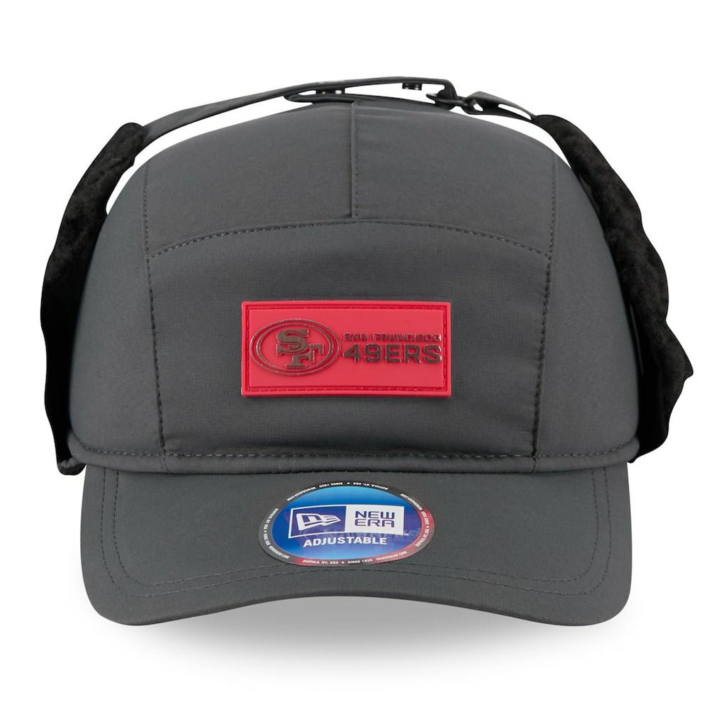 San Francisco 49ers New Era 2025 Sideline Cold Weather Runner Dog Ear Adjustable Hat Charcoal