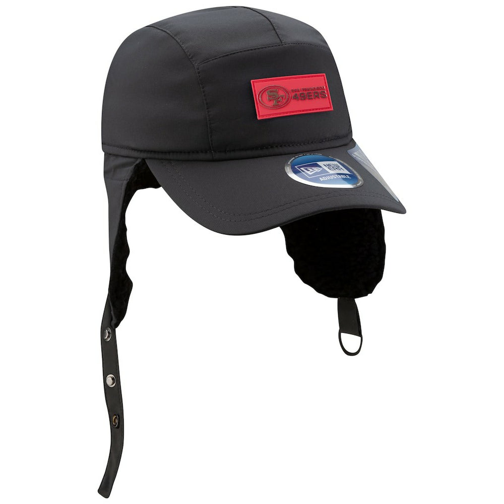 San Francisco 49ers New Era 2025 Sideline Cold Weather Runner Dog Ear Adjustable Hat Charcoal