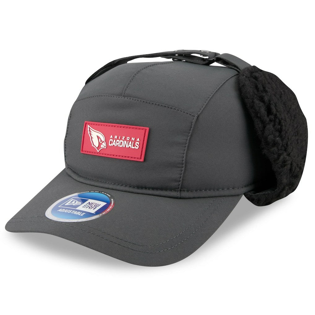 Arizona Cardinals New Era 2025 Sideline Cold Weather Runner Dog Ear Adjustable Hat Charcoal