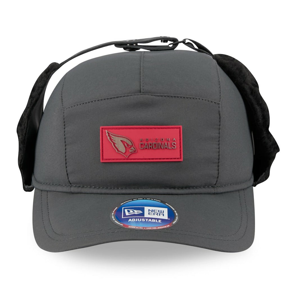 Arizona Cardinals New Era 2025 Sideline Cold Weather Runner Dog Ear Adjustable Hat Charcoal