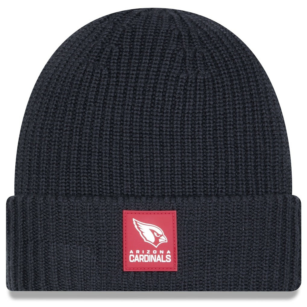 Arizona Cardinals New Era 2025 Sideline Cold Weather Cuffed Knit Hat Charcoal