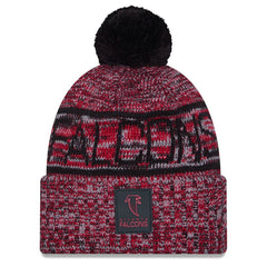 Atlanta Falcons New Era 2025 Sideline Cold Weather Cuffed Knit Hat with Pom Red