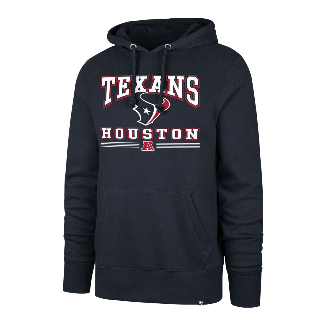 Houston Texans '47 Packed House Headline Pullover Hoodie Navy