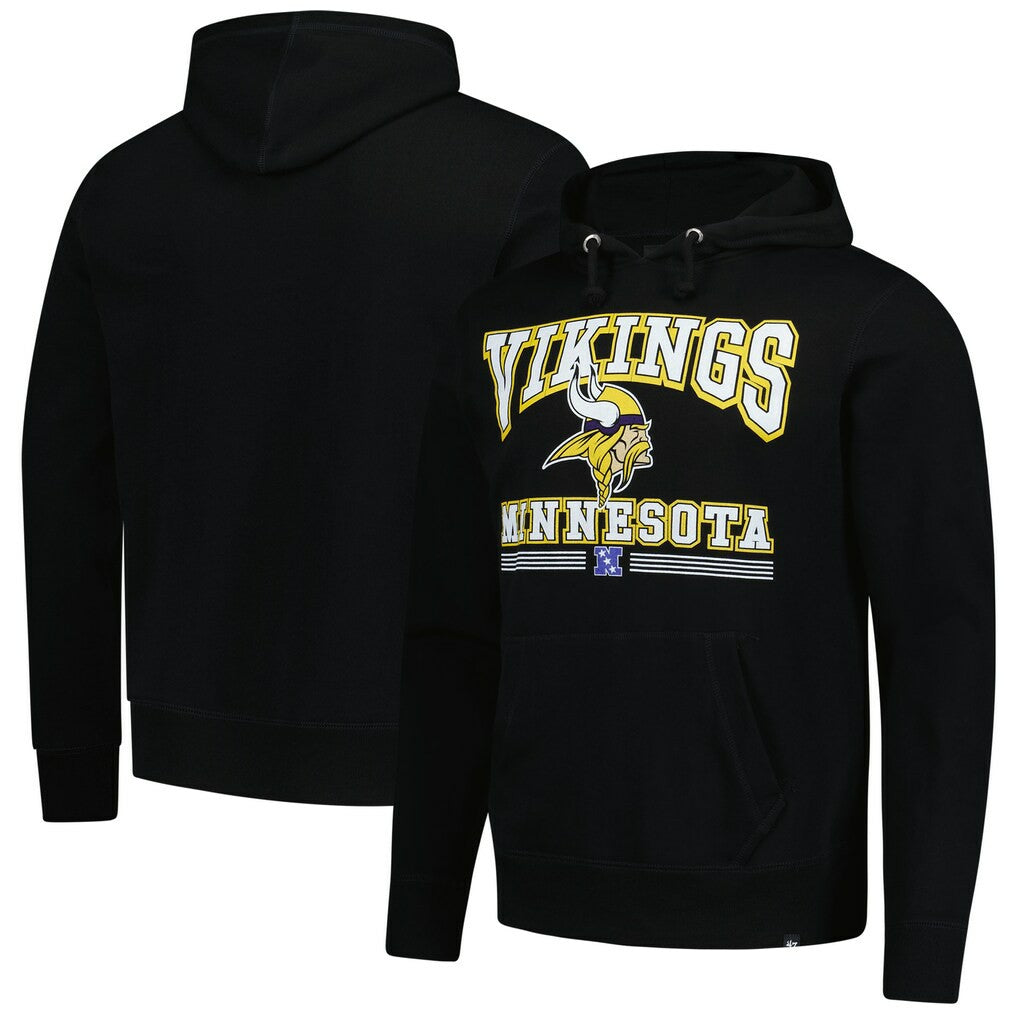 Minnesota Vikings '47 Packed House Headline Pullover Hoodie Black
