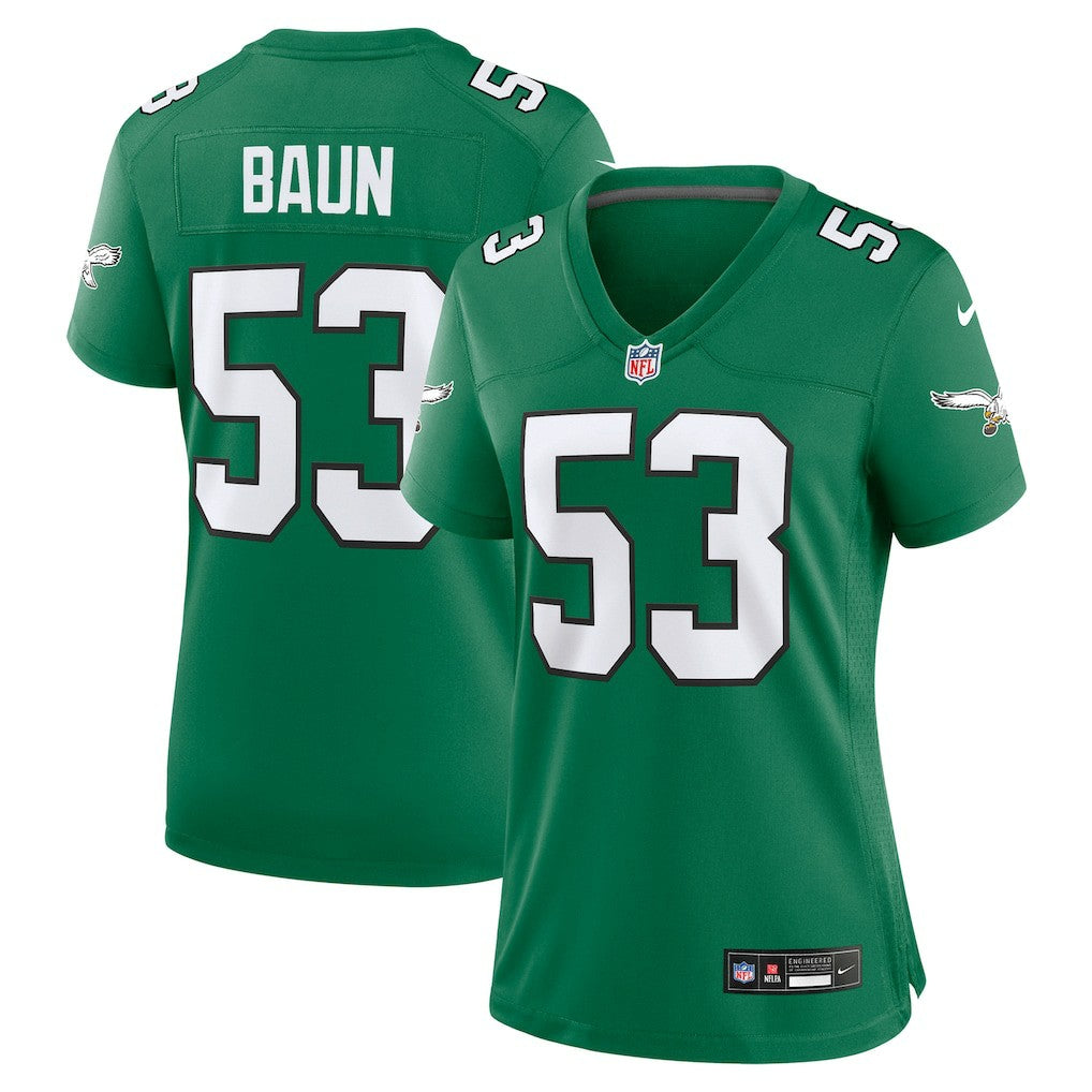 Zack Baun Philadelphia Eagles Women's Alternate Game Jersey Kelly Green