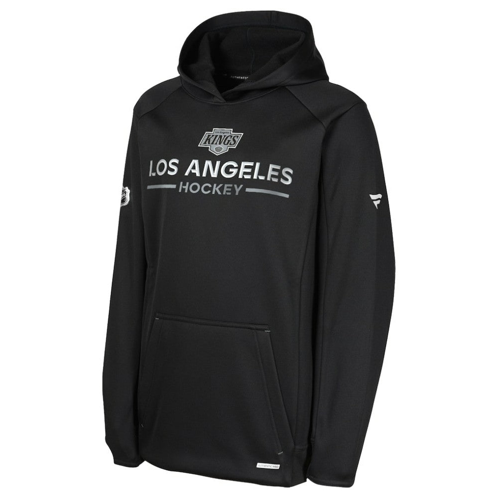 NHL Los Angeles Kings Fanatics Youth Authentic Pro Rink Raglan Hoodie - Black