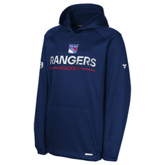 NHL New York Rangers Fanatics Youth Authentic Pro Rink Raglan Hoodie - Navy