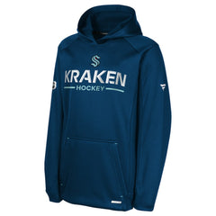 NHL Seattle Kraken Fanatics Youth Authentic Pro Rink Raglan Hoodie - Deep Sea Blue