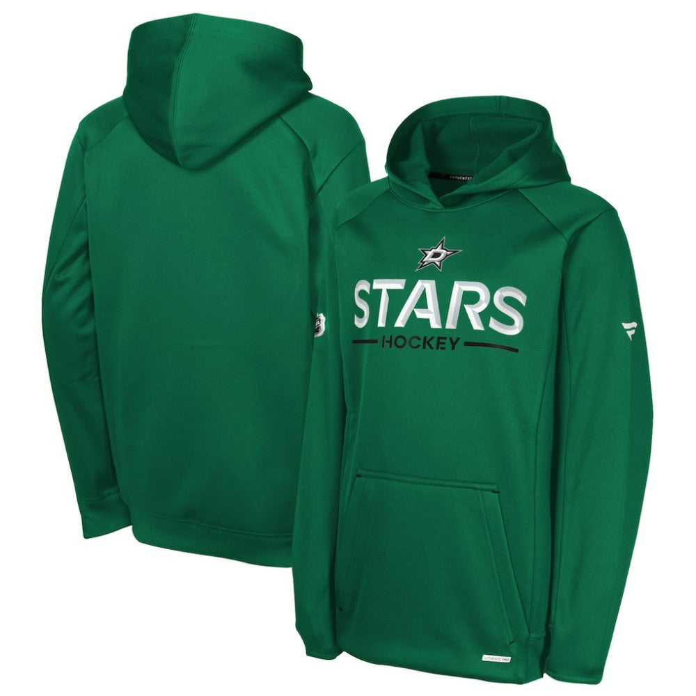 NHL Dallas Stars Fanatics Youth Authentic Pro Rink Raglan Hoodie - Kelly Green