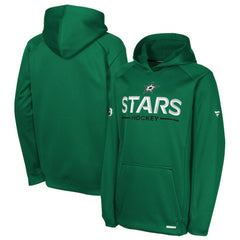 NHL Dallas Stars Fanatics Youth Authentic Pro Rink Raglan Hoodie - Kelly Green