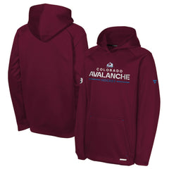 NHL Colorado Avalanche Fanatics Youth Authentic Pro Rink Raglan Hoodie - Burgundy