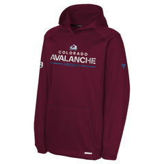 NHL Colorado Avalanche Fanatics Youth Authentic Pro Rink Raglan Hoodie - Burgundy