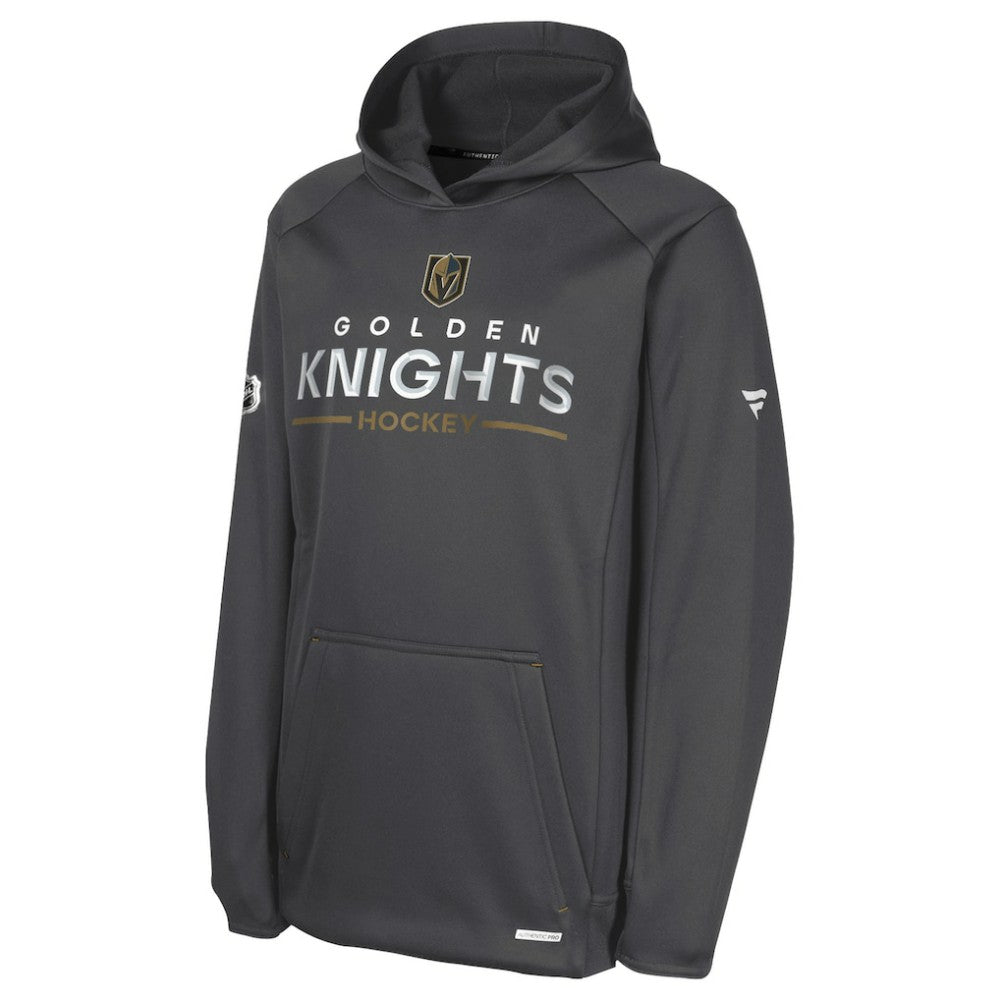 NHL Vegas Golden Knights Fanatics Youth Authentic Pro Rink Raglan Hoodie - Gray