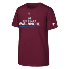 NHL Colorado Avalanche Fanatics Youth Authentic Pro Wordmark T-Shirt - Burgundy