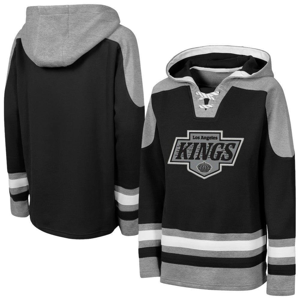 NHL Los Angeles Kings Outerstuff Youth Ageless Must Have Home V-Neck Hoodie - Black