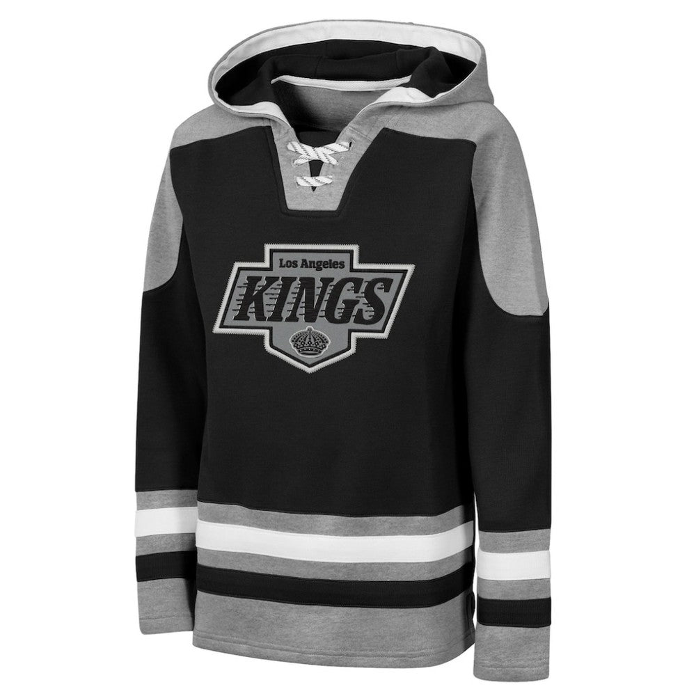 NHL Los Angeles Kings Outerstuff Youth Ageless Must Have Home V-Neck Hoodie - Black