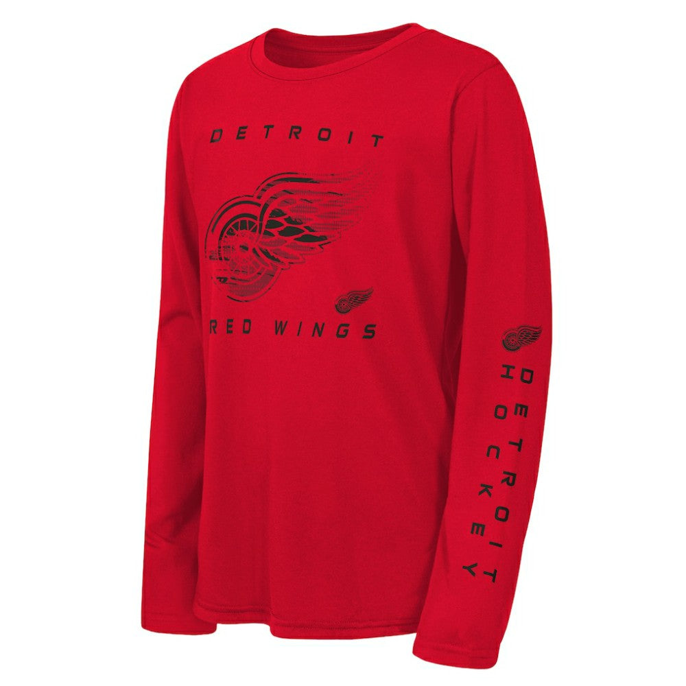 NHL Detroit Red Wings Outerstuff Youth Seize the Win Long Sleeve T-Shirt - Red